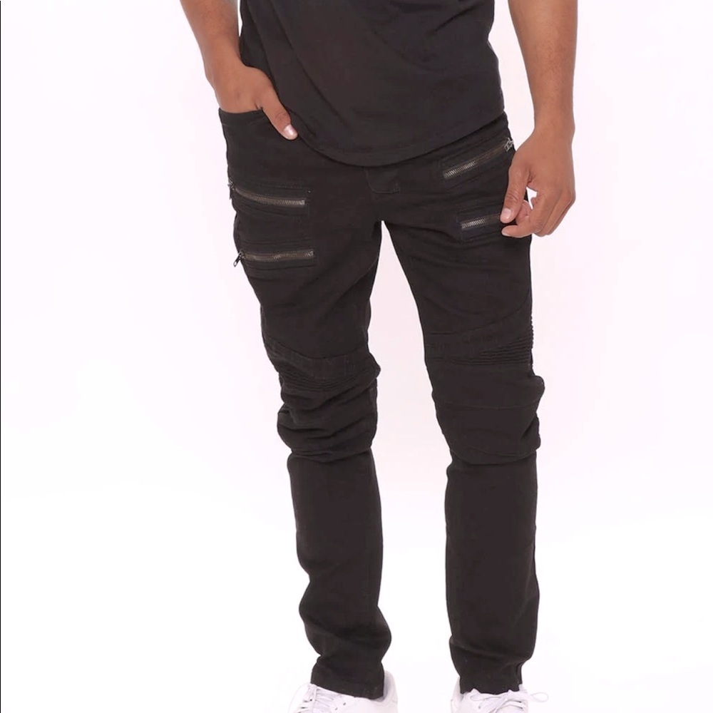 Jordan Craig men’s distressed moto jeans